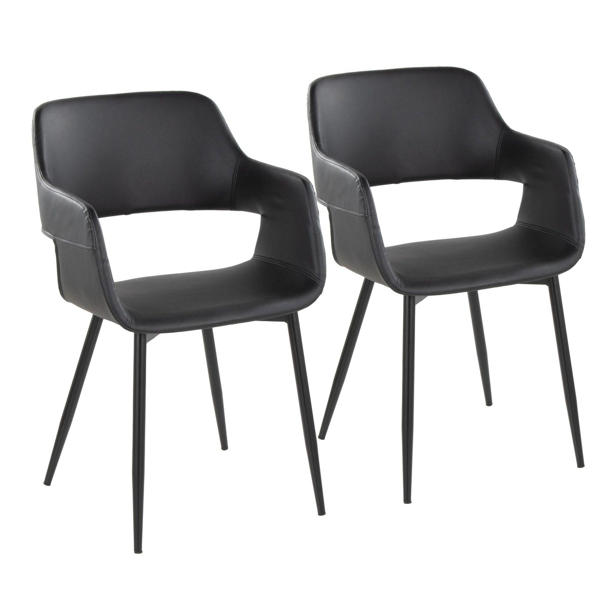 Margarite - Dining / Accent Chair - Black Metal (Set of 2)