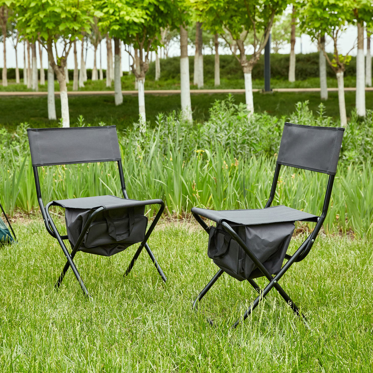 Folding Outdoor Chairs With Storage Bag, Portable Chair For Indoor, Outdoor Camping, Picnics And Fishing