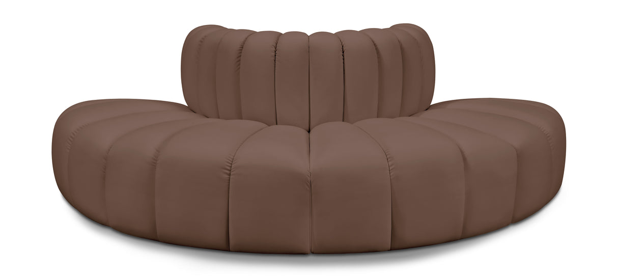 Arc - Faux Leather 4 Piece Modular Sofa