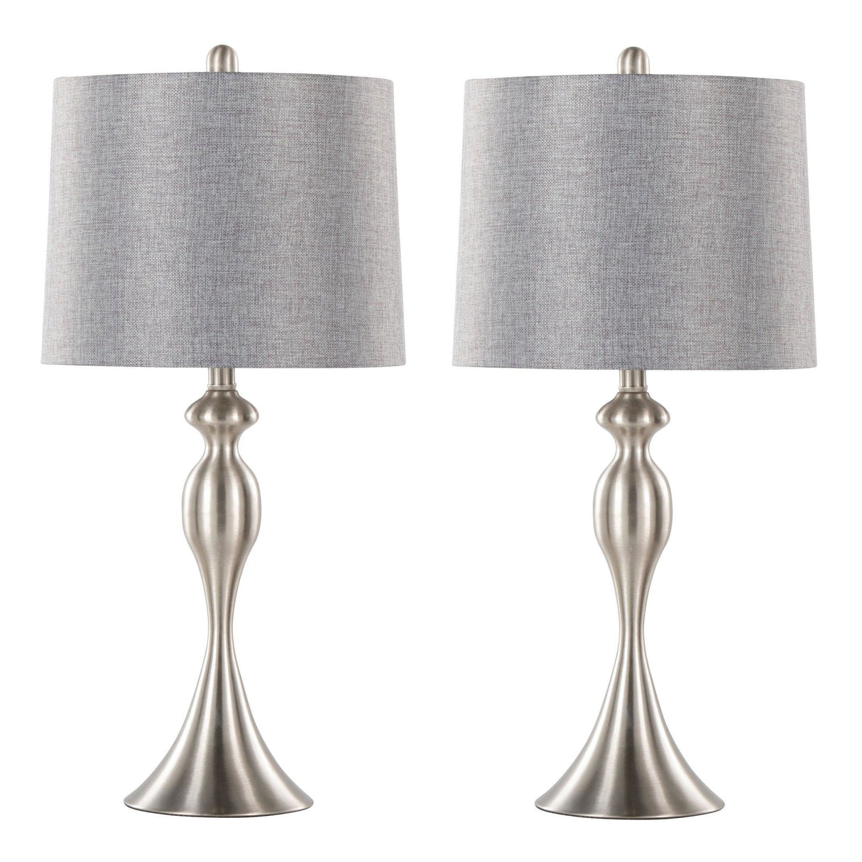 Ashland - 27" Metal Table Lamp (Set of 2) - Brushed Nickel
