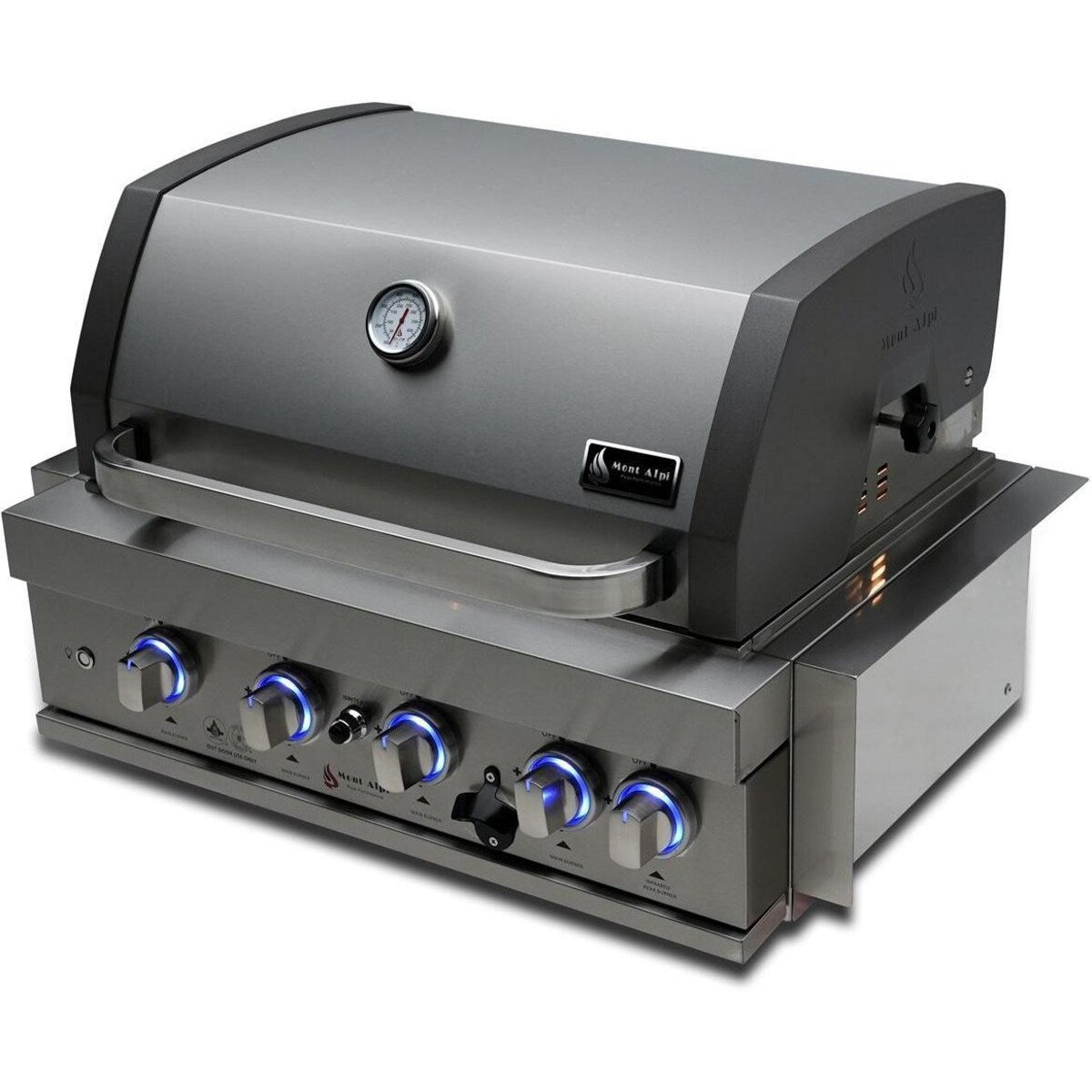 Mont Alpi Artwood Series 6.5 Ft Propane Outdoor Kitchen Island w/ 4-Burner Grill - MA400-AW