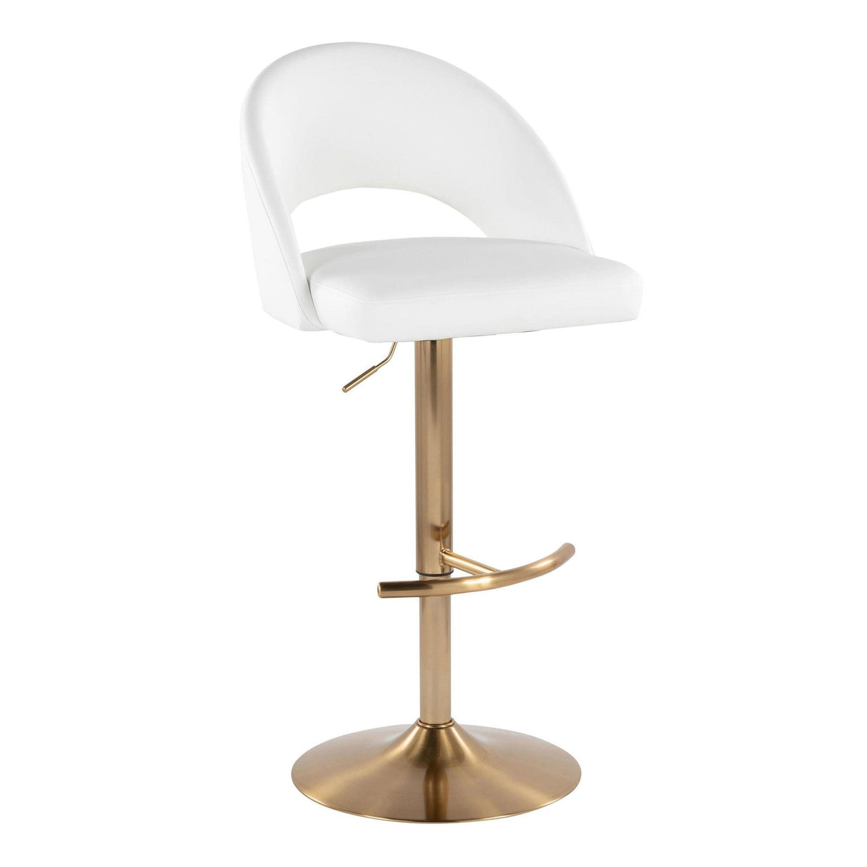 Renee - Adjustable Barstool (Set of 2) - Gold Base