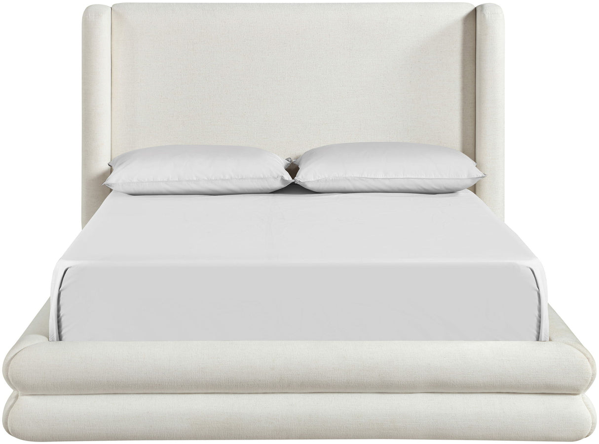 Chandra - Linen Textured Fabric Upholstered Bed