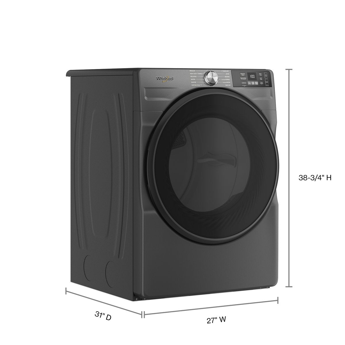 Whirlpool WED5720RU dryer dimensions