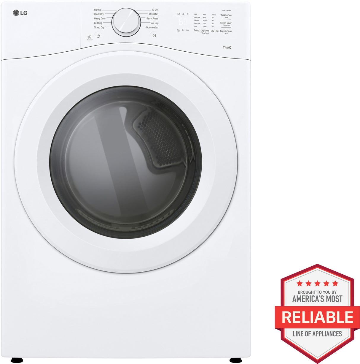 LG DLG3421W laundry reliability graphic
