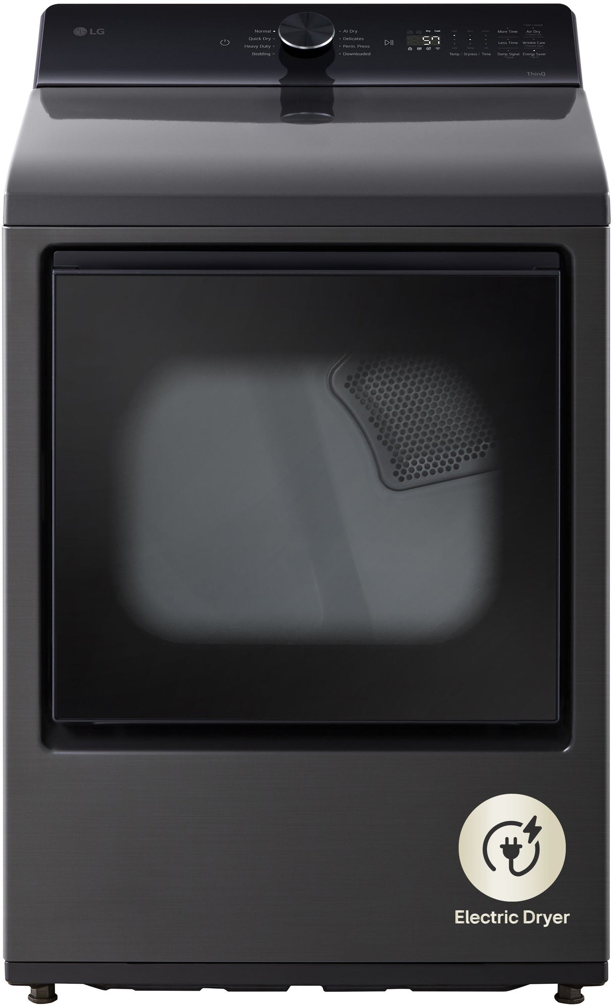 LG DLE8200L electric dryer control panel detail