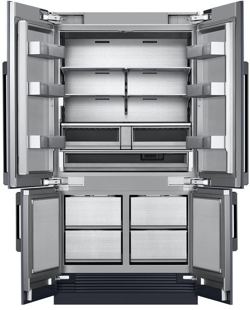 Dacor DRF427500AP 42 Inch French Door Refrigerator open interior view