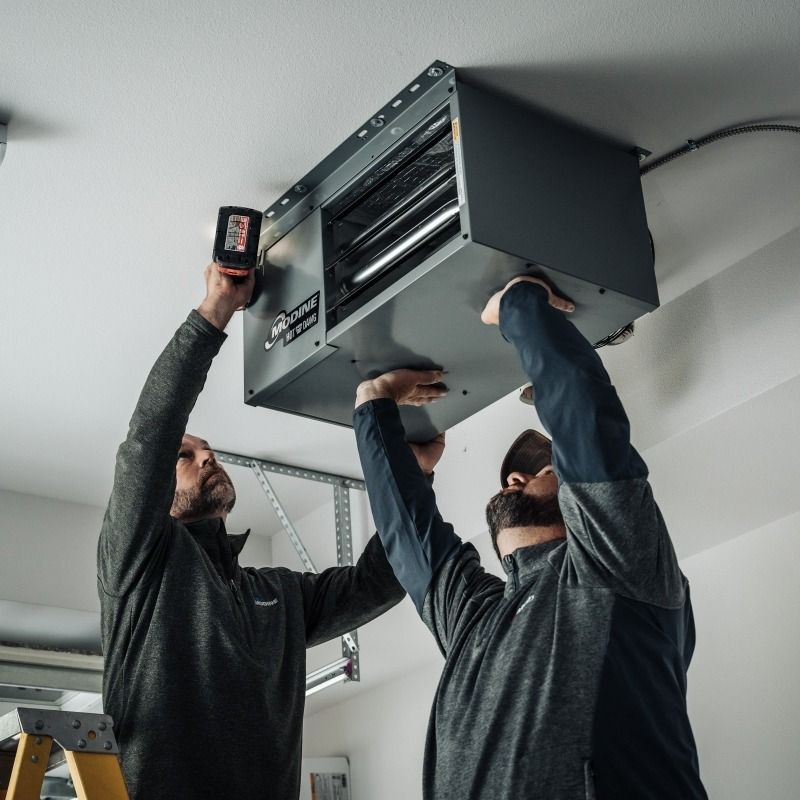 Modine Hot Dawg HDS 30,000 BTU Natural Gas Separated Combustion Propeller Unit Heater - Aluminized Steel Heat Exchanger