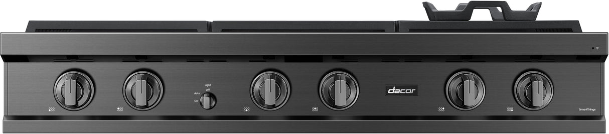 Dacor DTT48T960GM 48 Inch Gas Rangetop Illumina knob control detail