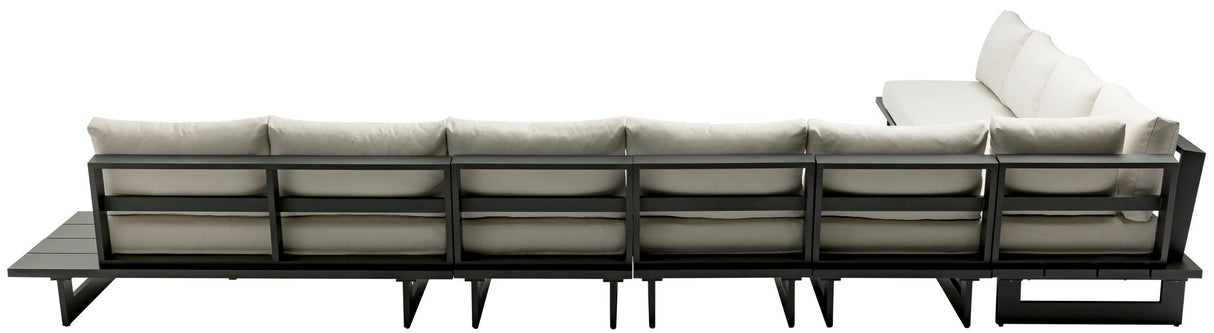Maldives - 7 Piece Water Resistant Outdoor Patio Modular Sectional With Gray Base
