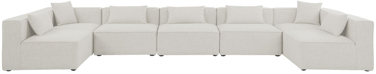 Cube - Linen 7 Piece Modular U-Shaped Sectional