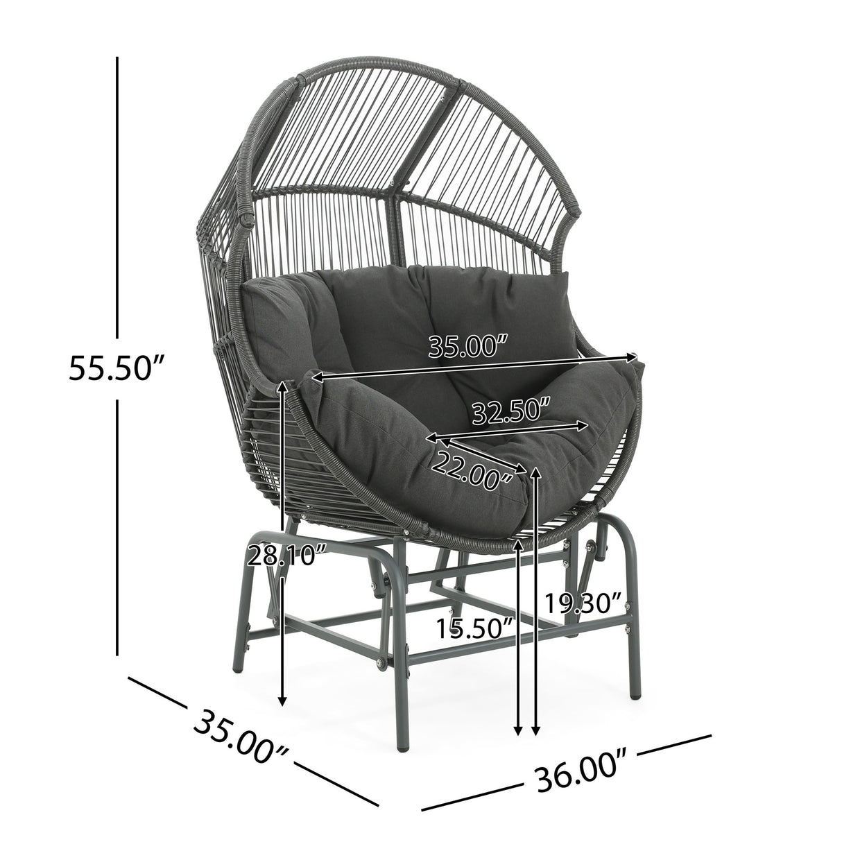 Palos - Outdoor Wicker Glider Chair