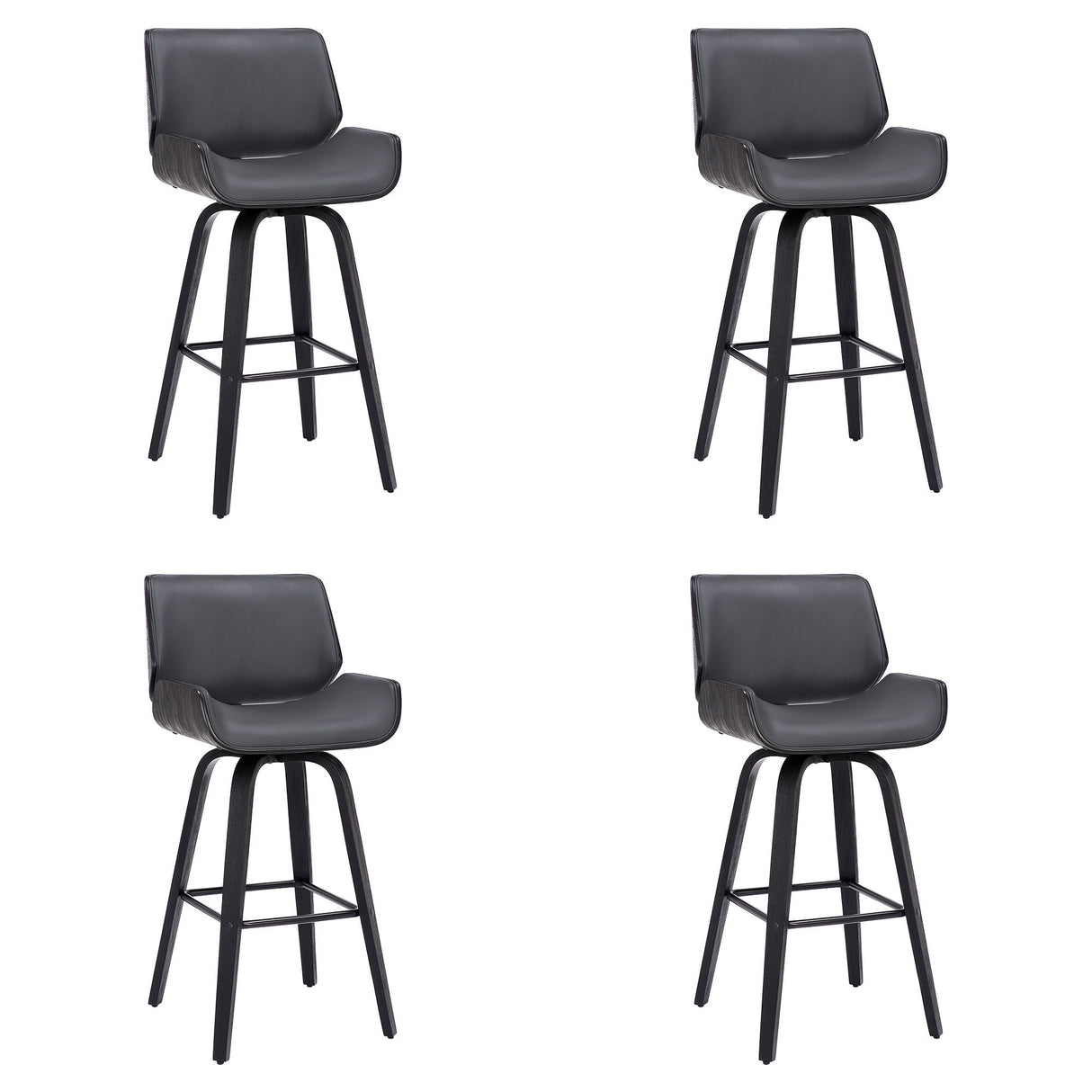 Tyler - 26" Counter Height Swivel Bar Stool With Black Frame
