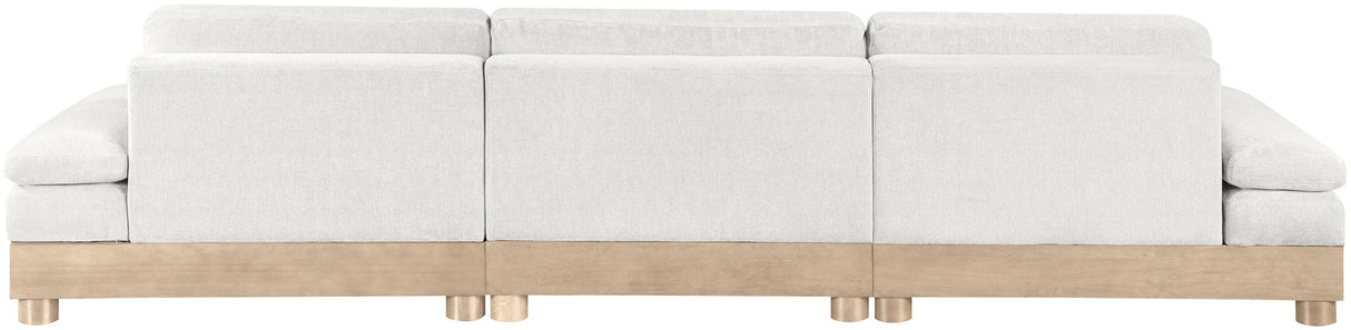 Turin - Chenille Fabric Upholstered Modular Sectional - White