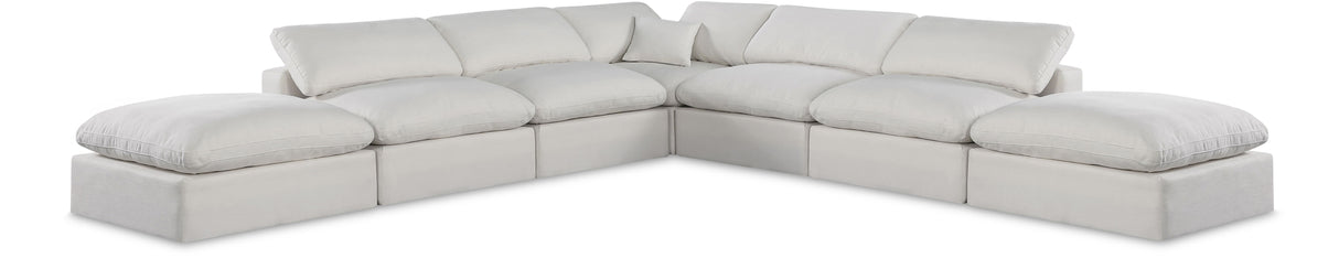 Comfy - 7 Piece Linen Modular Corner Sectional
