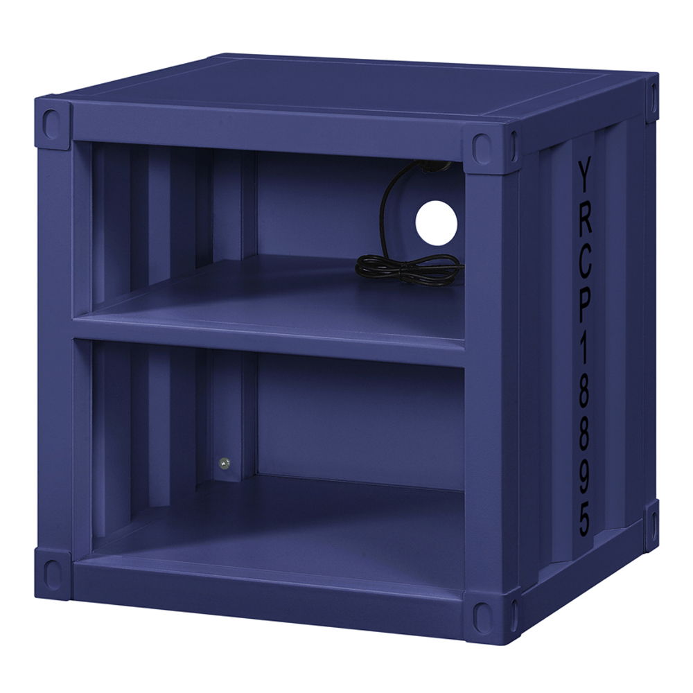 Cargo - Nightstand With USB - Blue
