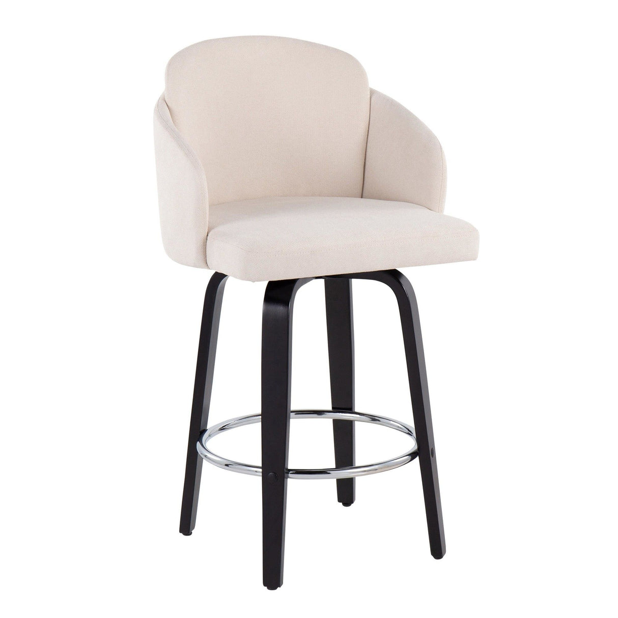 Dahlia - Contemporary Counter Stool (Set of 2) - Black Wood