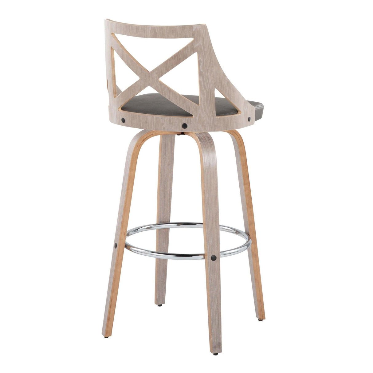 Charlotte - Fixed-Height Barstool (Set of 2) - Chrome Metal