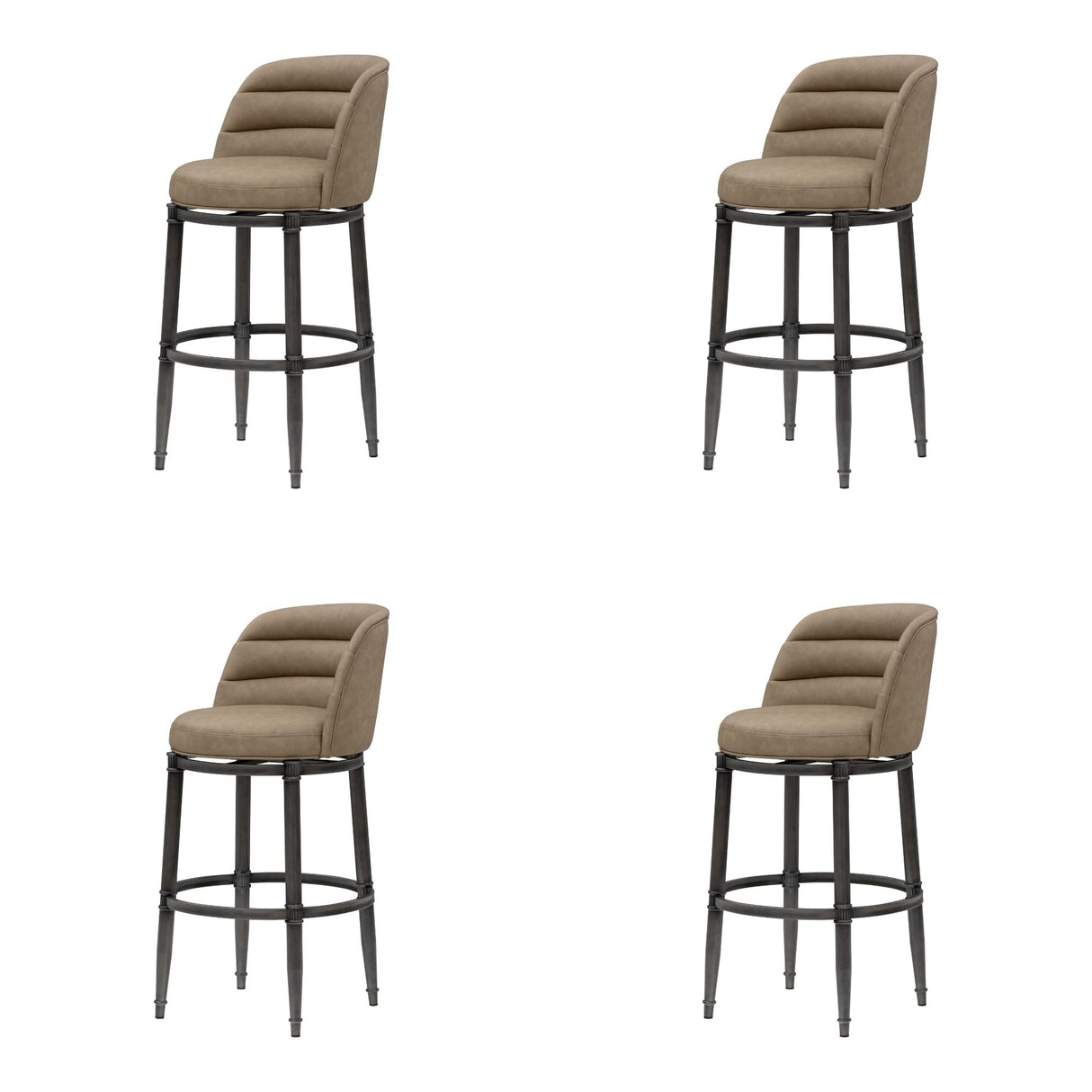 Eunice - Faux Leather Upholstered Swivel Barstool
