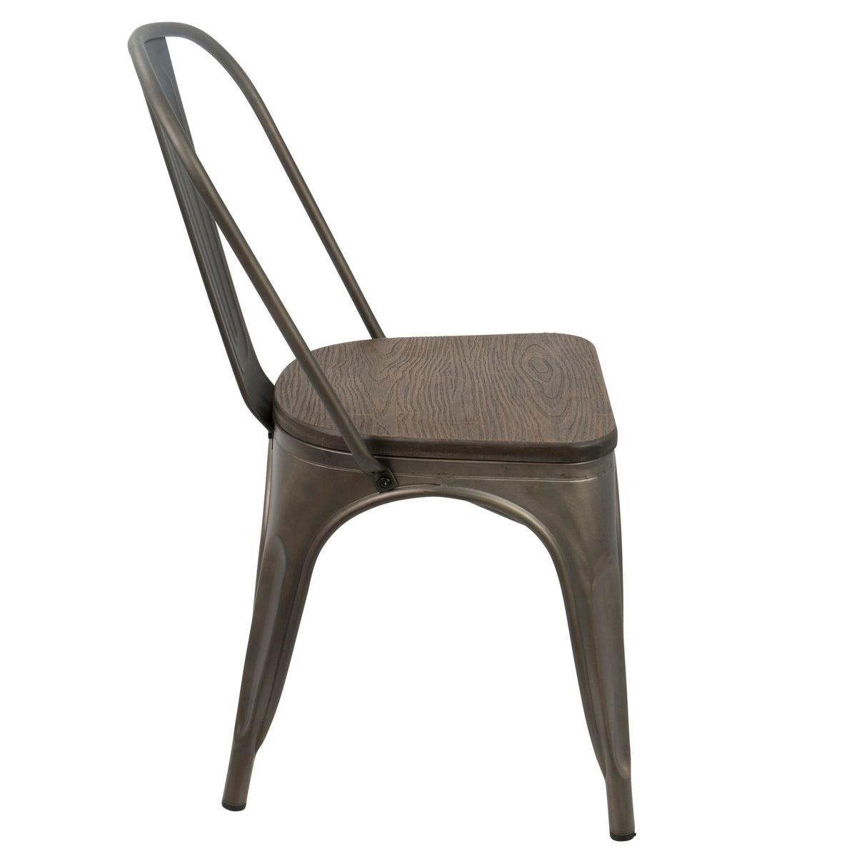 Oregon - Industrial / Farmhouse Stackable Dining Chair (Set of 2) - Espresso