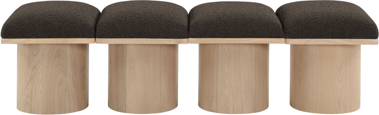 Pavilion - 4 Piece Modular Bench With Natural Base