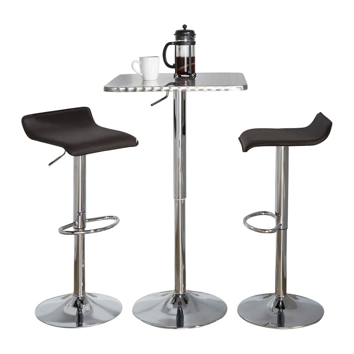 Ale - Square Bar Set - Chrome Metal