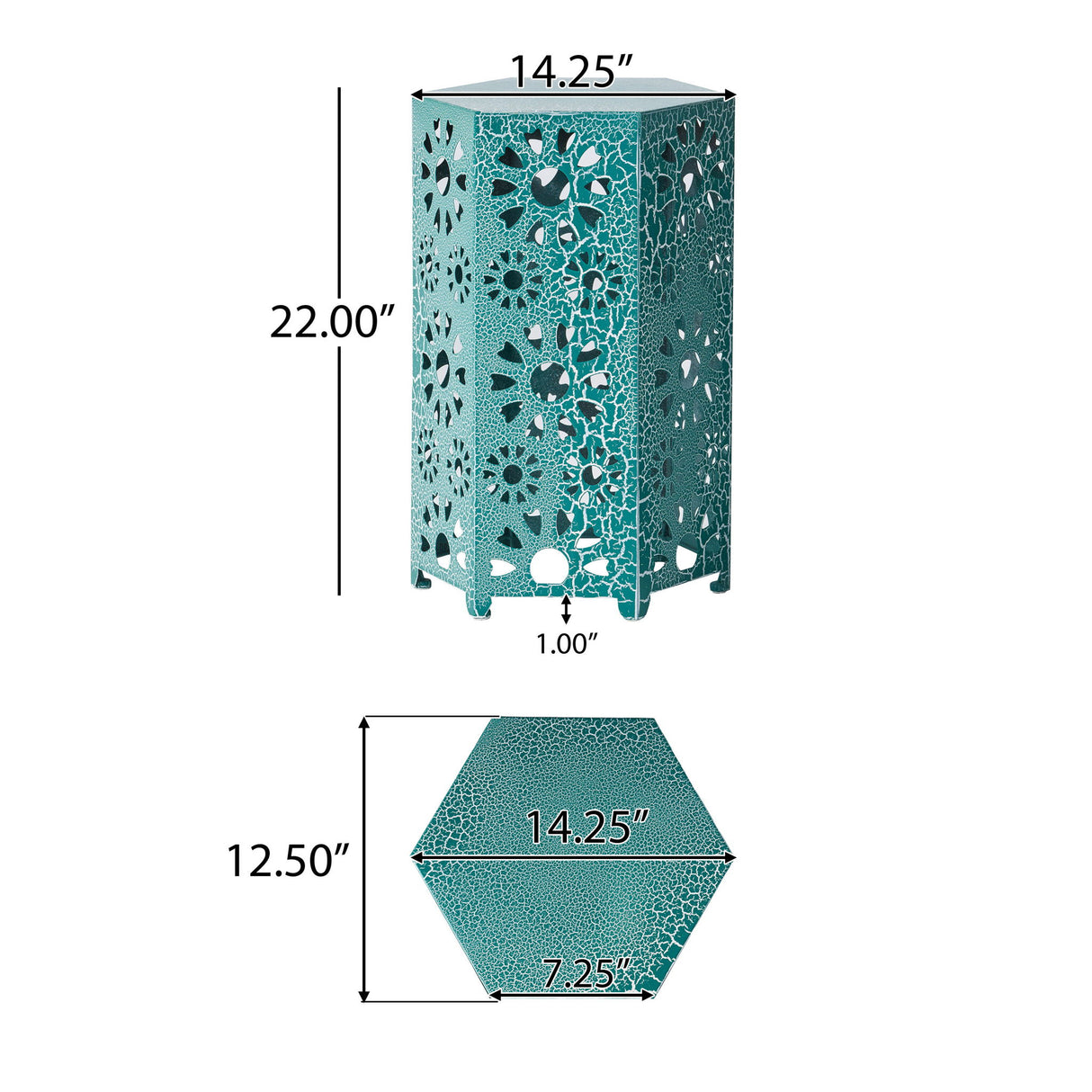 Galore - Side Table With Sunburst Cut Out Design
