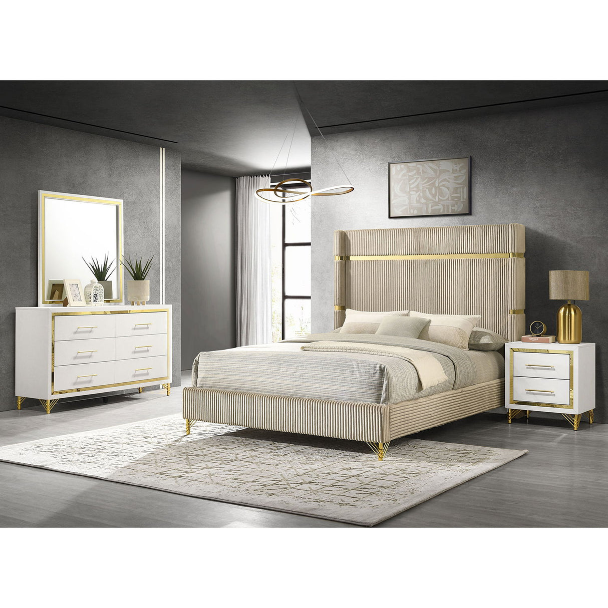Malcolm - Bedroom Set With Wingback Design
