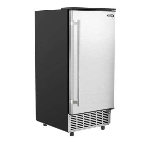 15 in. Stainless-Steel Built-In/Free-Standing Ice Maker, 75lbs/24h, BIM75-BS.