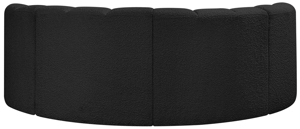 Arc - Boucle Fabric 4 Piece U-Shaped Modular Sofa
