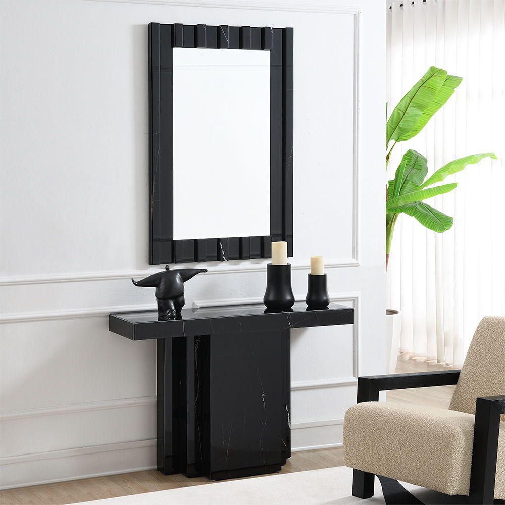 Drisana - Accent Mirror - Black Mirrored
