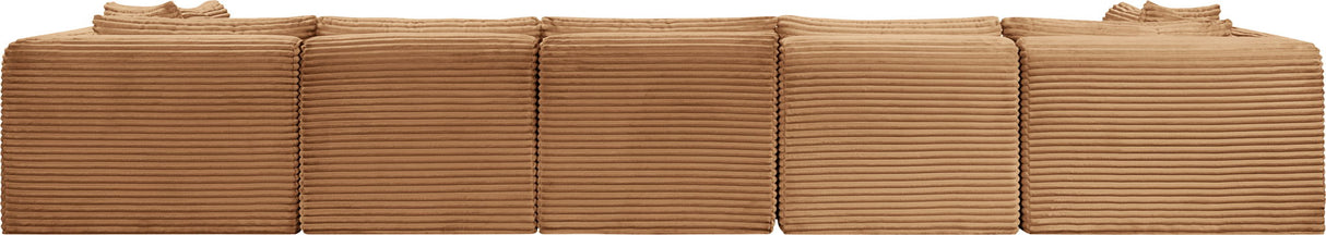 Shaggy - Fabric 7 Piece Modular U-Shaped Armless Sectional