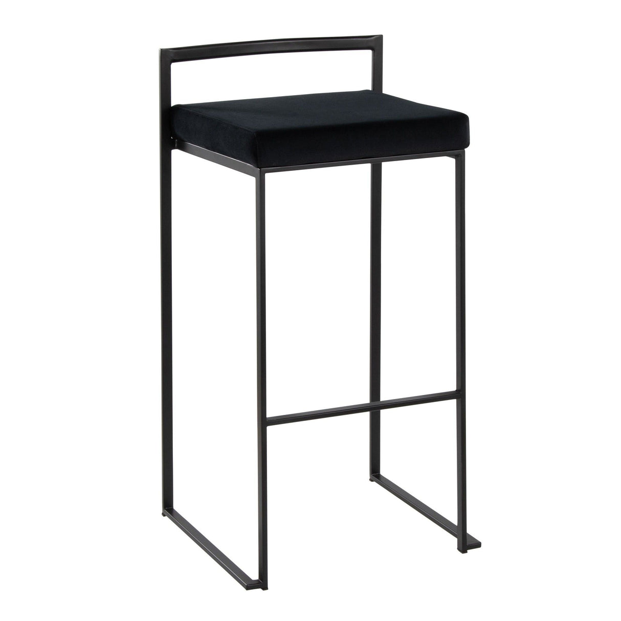 Fuji - Stackable Barstool - Black Metal