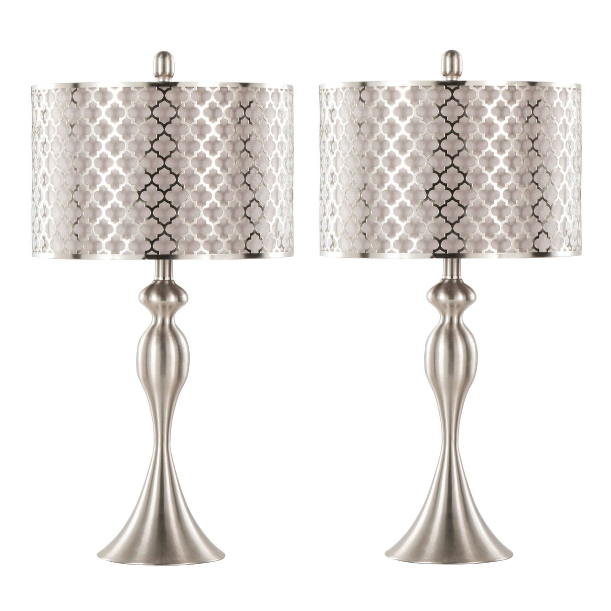 Ashland - 27" Metal Table Lamp (Set of 2) - Brushed Nickel