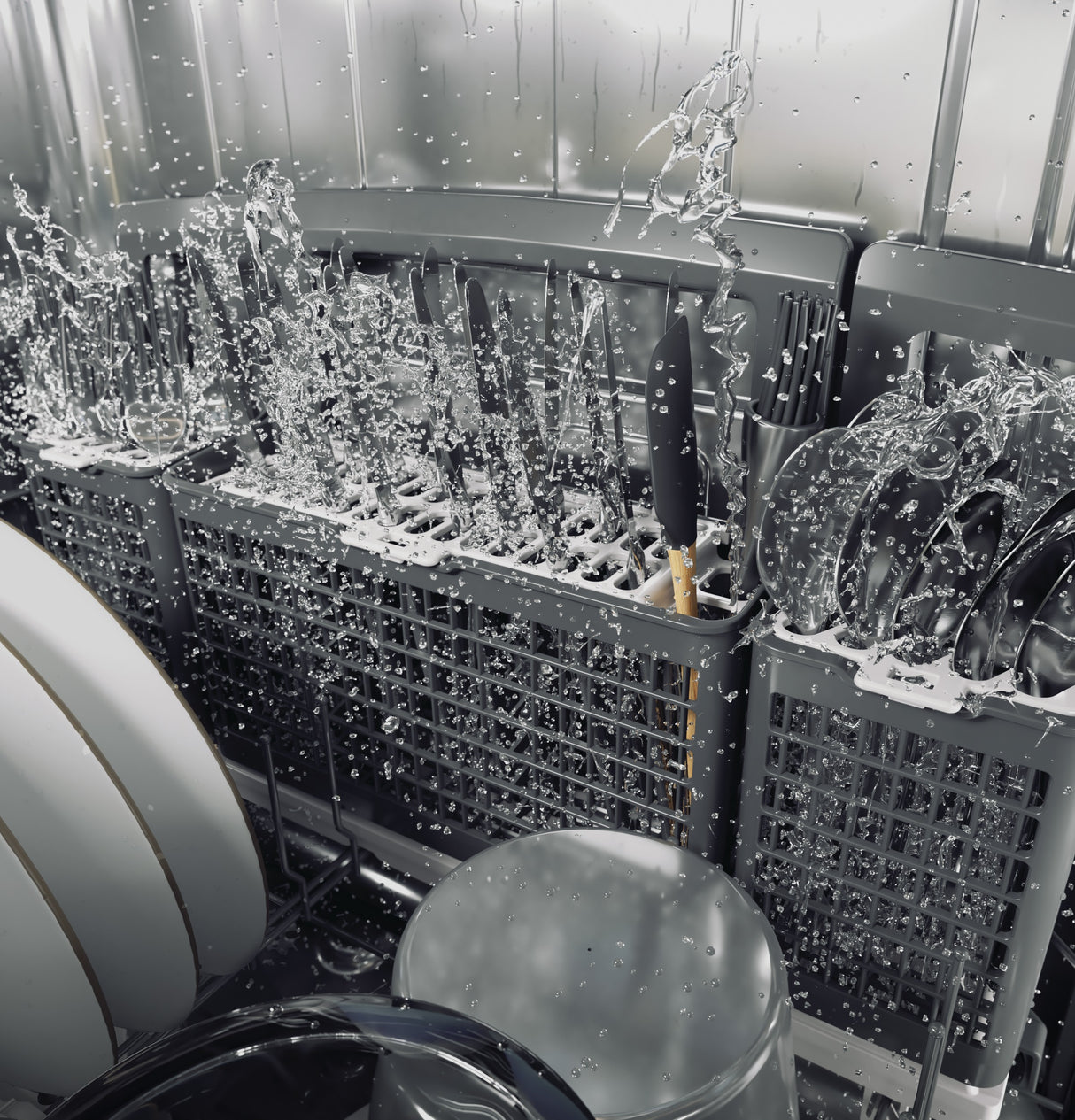 Caf(eback)(TM) ENERGY STAR(R) Smart Stainless Steel Interior Dishwasher with Sanitize and Ultra Wash & Dual Convection Ultra Dry - (CDT875P3ND1)