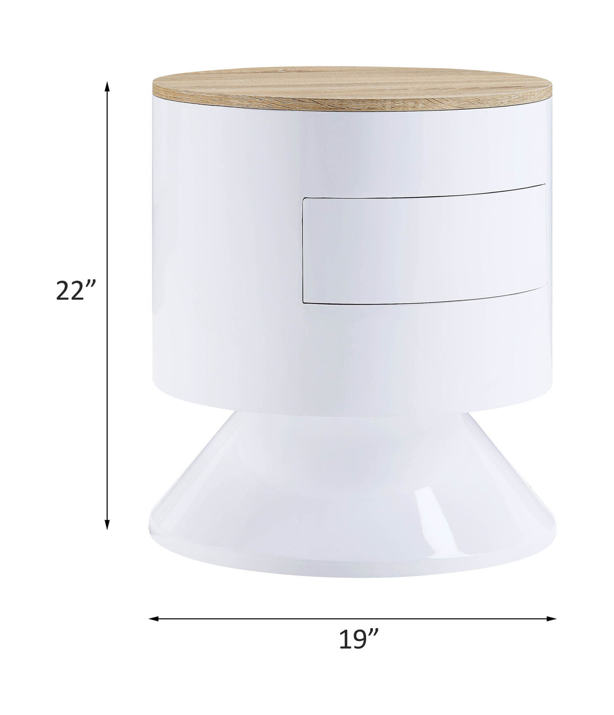 Otith - Accent Table - White High Gloss