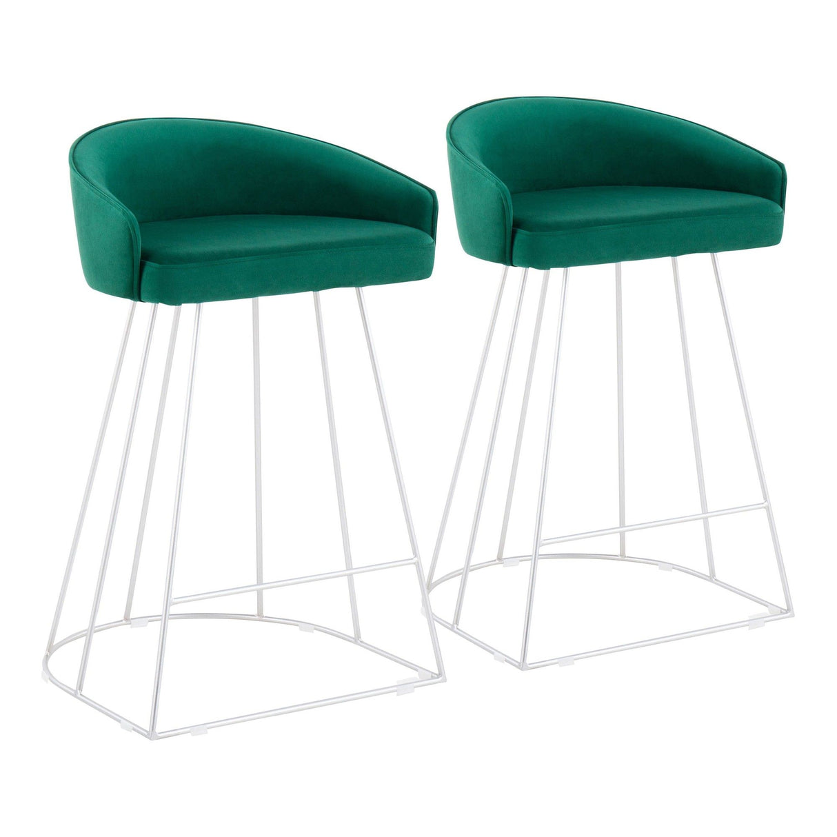 Canary - Counter Stool (Set of 2) - Silver Steel