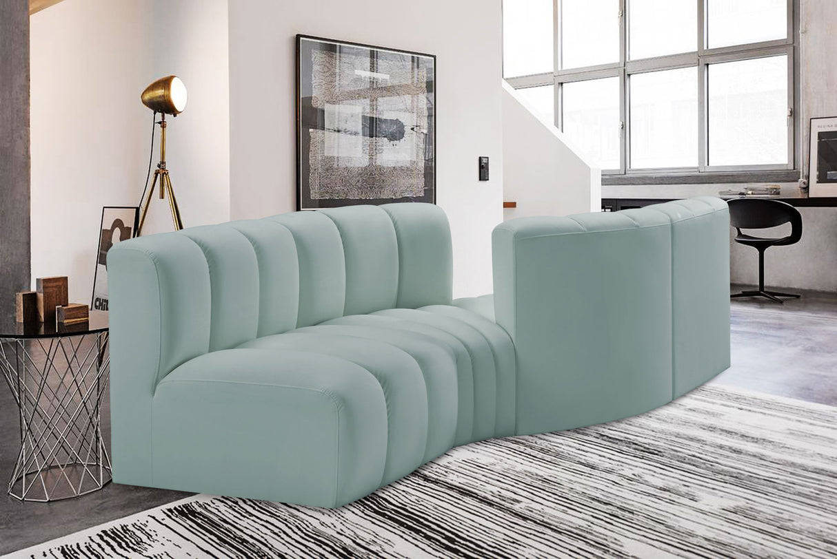 Arc - Faux Leather 4 Piece Sofa