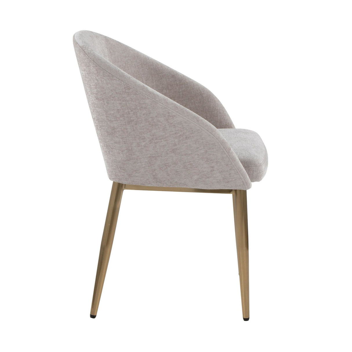 Renee - Upholstered Contemporary Chair (Set of 2) - Gold Metal Legs