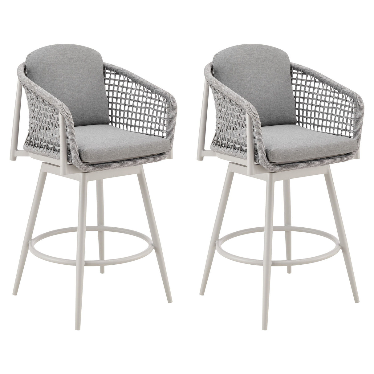 Rhodes - Outdoor Patio Swivel Counter Stool Set