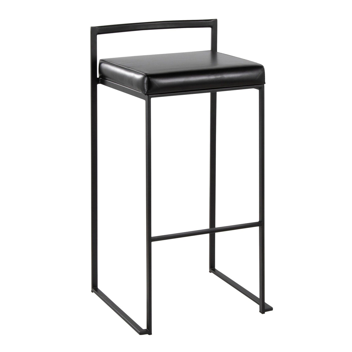 Fuji - Stackable Barstool - Black Metal