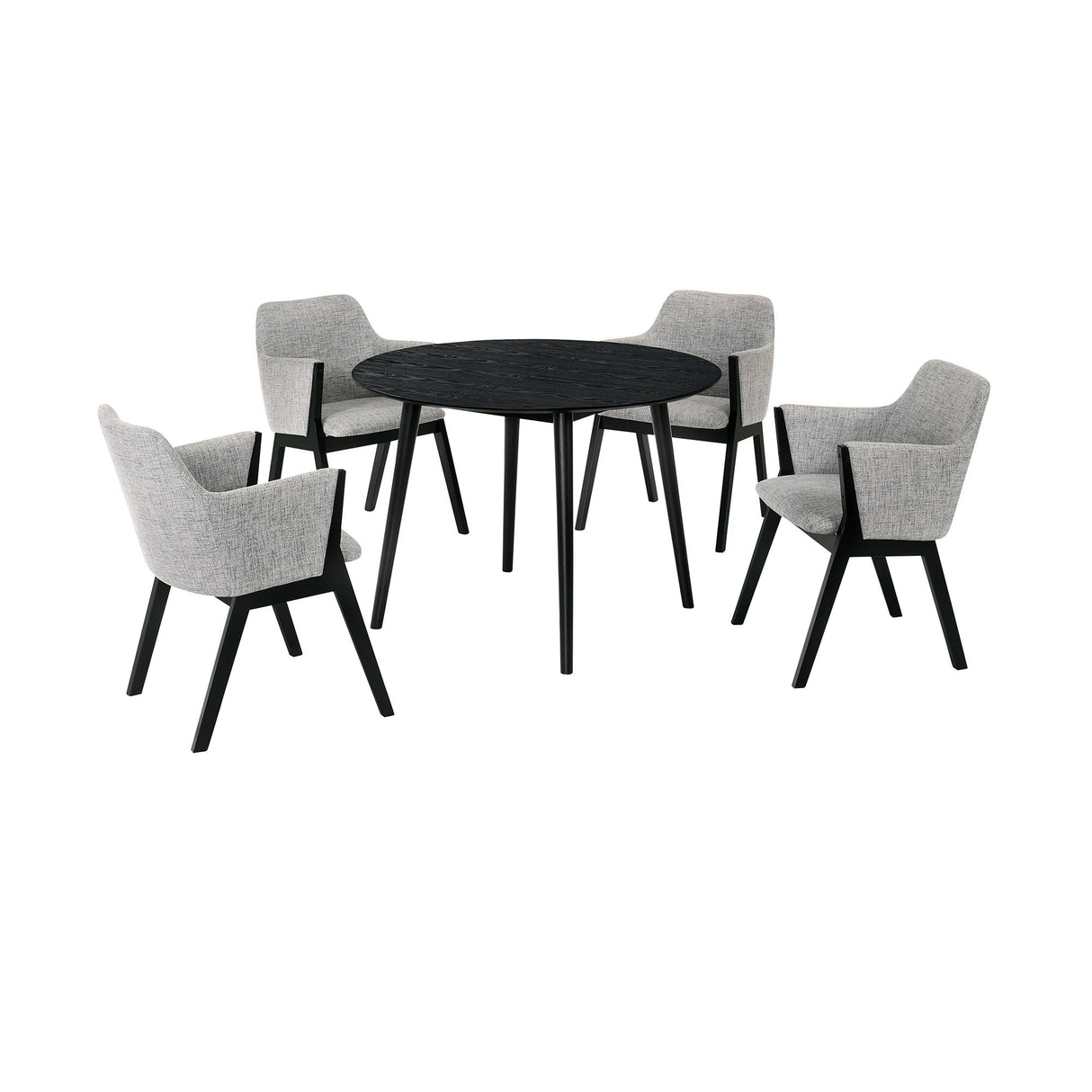 Arcadia - 5 Piece Dining Set - Gray / Black