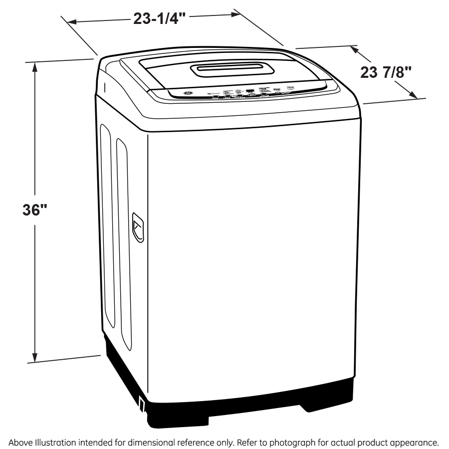 GE(R) Space-Saving 2.6 DOE cu. ft. Capacity Portable Washer with Stainless Steel Basket - (WSLP1500HWW)