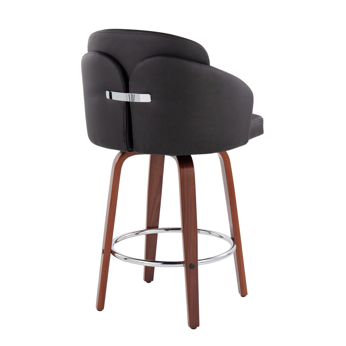 Dahlia - Contemporary Counter Stool (Set of 2) - Walnut Wood