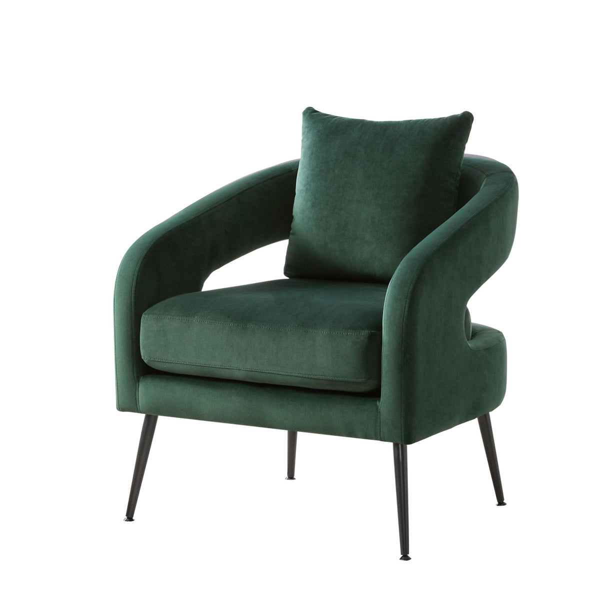 Open Back Accent Chair, Round Sofa Lounge Armchair
