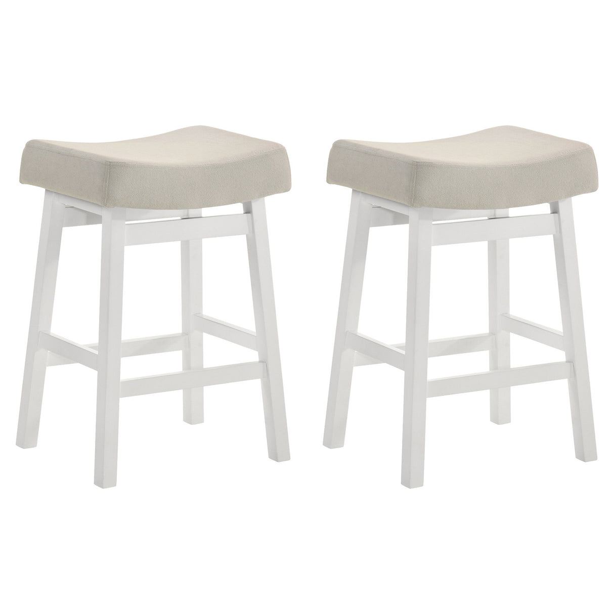 Lenon - Modern Farmhouse Wood Counter Height Kitchen Bar Stool
