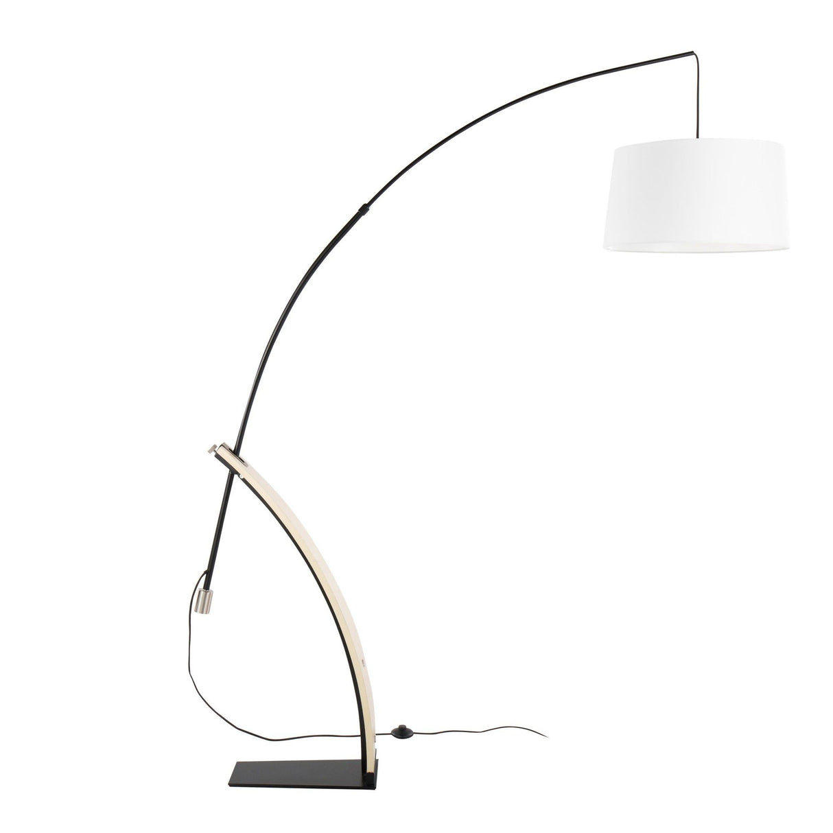 Robyn - Floor Lamp - Natural Wood And White Linen Shade