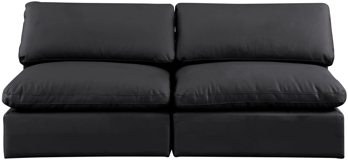 Comfy - Faux Leather Modular Armless Sofa 2 Seats