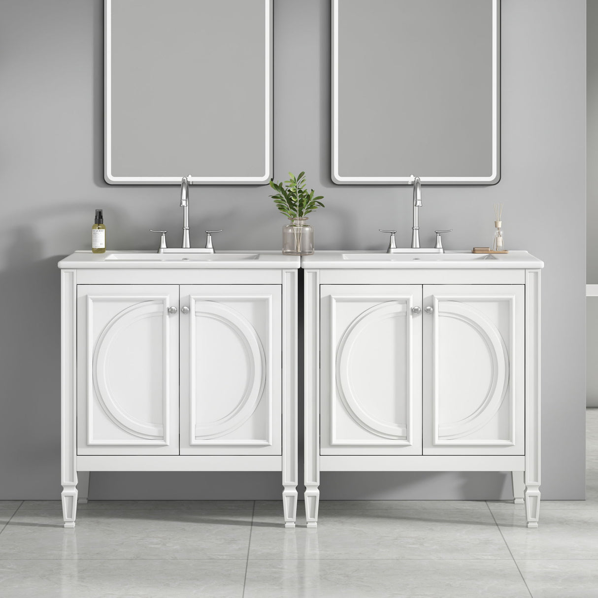 Bathroom Vanity With Sink With 2 Doors And Adjustable Shelf