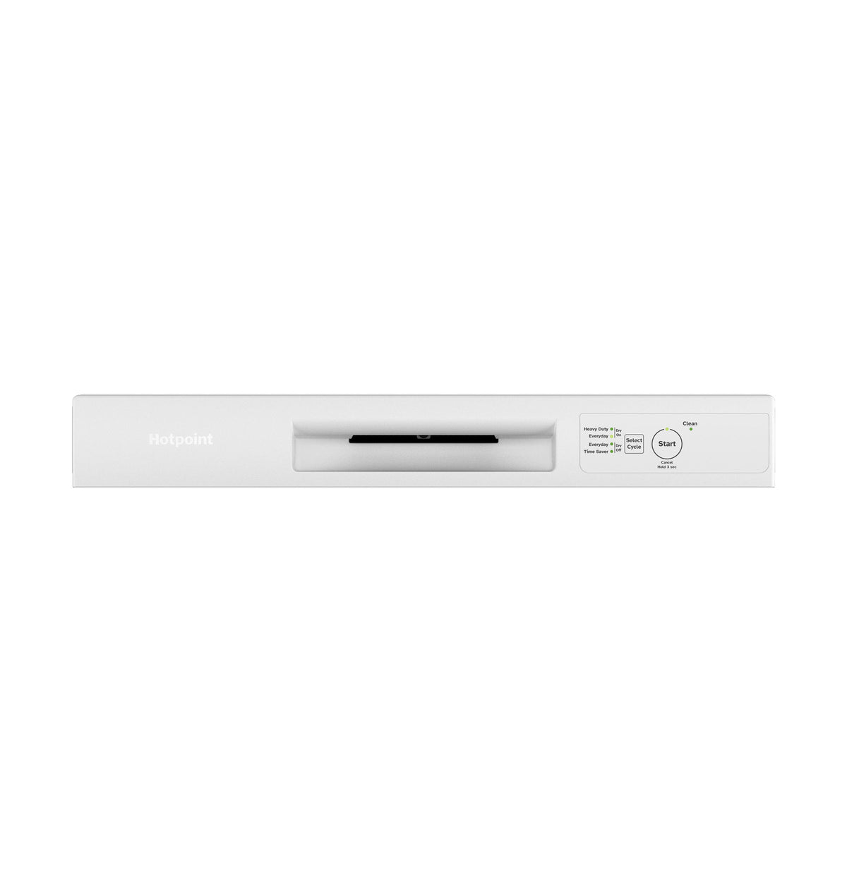Hotpoint HDF310PGZWW dishwasher detail view